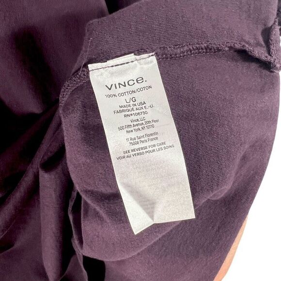 Vince NWT Men's Purple Long Sleeve Cotton Polo Shirt Size Large - Picture 6 of 10